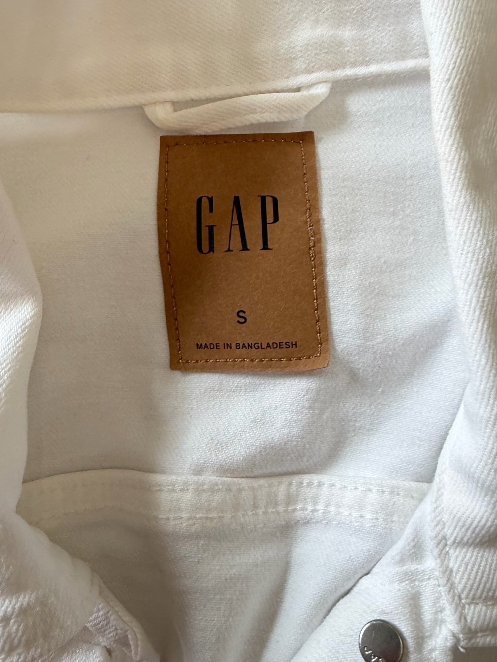 GAP White Jean Jacket- Frill Shoulder- Never Worn